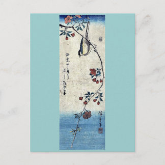 Kleine vogel op een tak van Ando, Hiroshige Briefkaart