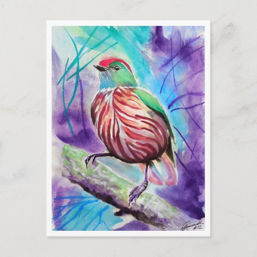 Kleine vogels #12 briefkaart (Voorkant)