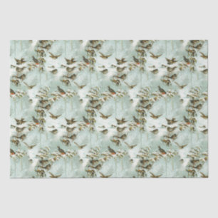 Kleine vogels in de sneeuw tissuepapier