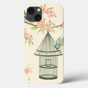 Kleine vogels op een bijkantoor en op een vogelkoo iPhone 13 hoesje