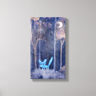 kleine vos canvas afdruk