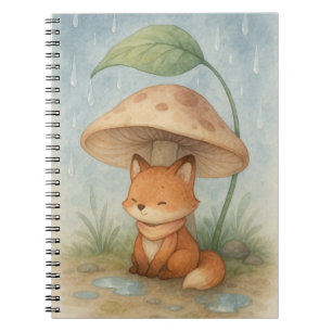 Kleine vos in de regen notitieboek