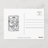 Kleine Vossen Schilderbaar Briefkaart (Achterkant)