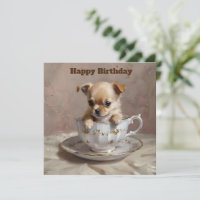 Kleine Vreugde: Chihuahua Puppy in een Theekopje,