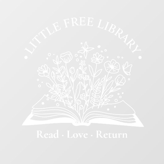 Kleine Vrije Bibliotheek Venster Cling Raamsticker (Vel)