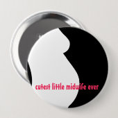 kleine vroedvrouw ooit ronde button 4,0 cm (Voorkant /achterkant)