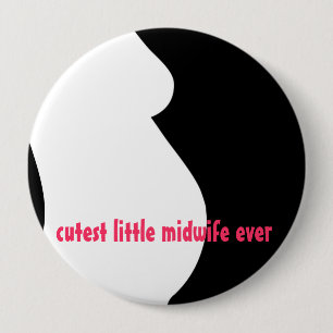 kleine vroedvrouw ooit ronde button 4,0 cm