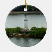 Kleine vuurtoren keramisch ornament (Voorkant)