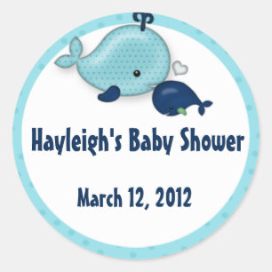 Kleine walvis Baby mama kus Sticker