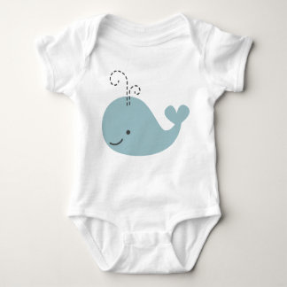 Kleine walvis in het blauw romper