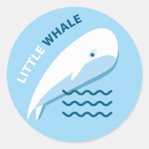 Kleine walvis. ronde sticker