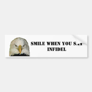 KLEINE WANNEER U ZEGT DAT U ZYINFIDEL BUMPERSTICKER