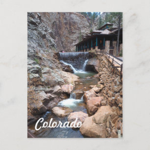 Kleine waterval door zeven Herfsten in Colorado Sp Briefkaart