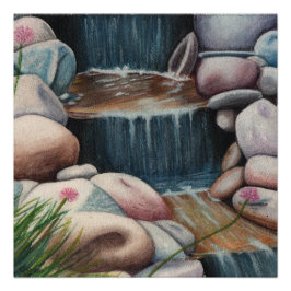 Kleine waterval poster perfect poster