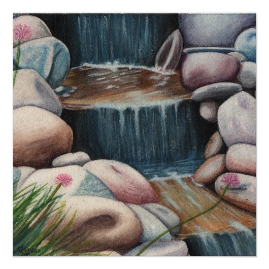 Kleine waterval poster perfect poster (Voorkant)
