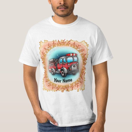 Kleine watervuurtruck t-shirt (Voorkant)