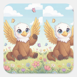 Kleine Weidegriffioen – Whimsical Fantasie Sticker