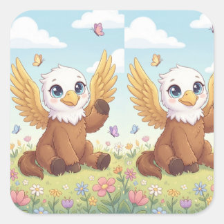 Kleine Weidegriffioen – Whimsical Fantasie Sticker