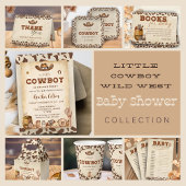 Kleine Westerne Cowboy Baby shower Papieren Bordje