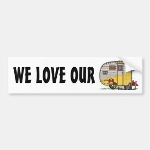 Kleine Westerne kampeerwagen Bumpersticker