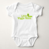 Kleine Wiggle Worm Bright Spring Green Inchworm Romper (Voorkant)