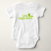 Kleine Wiggle Worm Bright Spring Green Inchworm Romper (Achterkant)