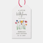 Kleine Wildbloem Baby Meisje Baby shower Cadeaulabel (Voorkant)