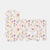 Kleine Wildbloem Bloemen Roze Meisje Baby shower Bedankdoosjes (Uitgevouwen)