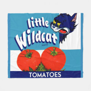 Kleine Wildcat-tomaten op etiket Fleece Deken