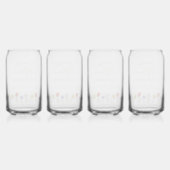 Kleine wilde Baby shower Blikvorm Glas (Achterkant)