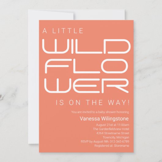 Kleine wilde Baby shower Kaart (Voorkant)