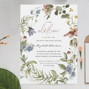 Kleine Wilde Bloem Bloemen Baby Shower Kaart