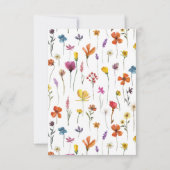 Kleine wilde bloem Grote Boeket boeken voor baby Kaart (Achterkant)