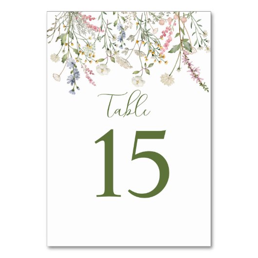 Kleine wilde bloem is onderweg naar Kaarten (Achterkant)