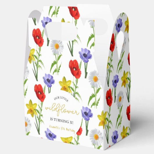 Kleine wilde bloem Kinderen Birthday Bedankdoosjes (Geopend)