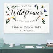 Kleine wilde bloem op weg naar Floral Baby shower Spandoek (Beurs)