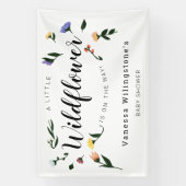Kleine wilde bloem op weg naar Floral Baby shower Spandoek (Verticaal)
