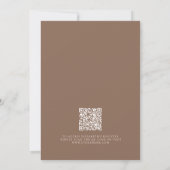 Kleine Wilde Bloem Rustieke QR Code Baby Shower  Kaart (Achterkant)