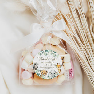 Kleine Wilde Eén Safari Baby Shower Favor Tag
