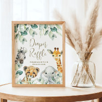 Kleine Wilde Safari Baby Shower Luier Raffle