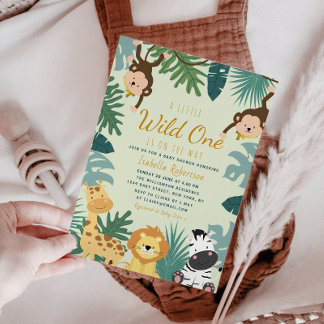 KLEINE WILDE | Safari baby shower uitnodiging