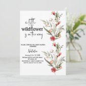kleine wildflower baby douche uitnodigingen (Staand voorkant)