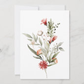 kleine wildflower baby douche uitnodigingen (Achterkant)