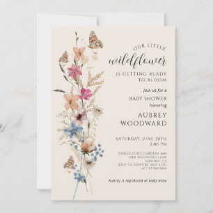 Kleine Wildflower Baby in Bloom Baby shower Kaart