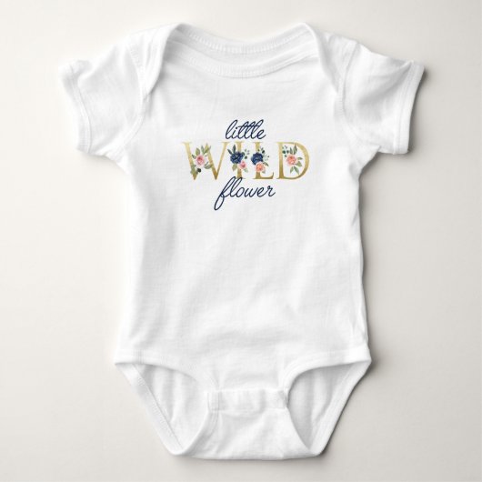 Kleine Wildflower Baby Romper (Voorkant)