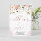 Kleine WildFlower is onderweg Baby shower Kaart (Staand voorkant)
