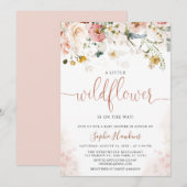 Kleine WildFlower is onderweg Baby shower Kaart (Voorkant / Achterkant)