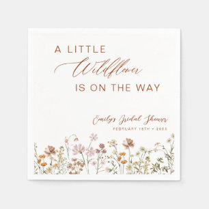 Kleine Wildflower op de weg Baby shower Servet
