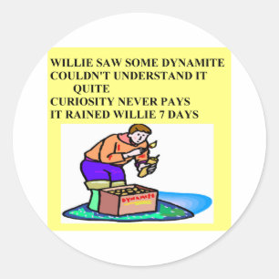 Kleine Willie Rhyme Ronde Sticker