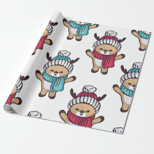 Kleine Winter Fawns Cadeaupapier